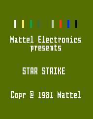 Star Strike Title Screen